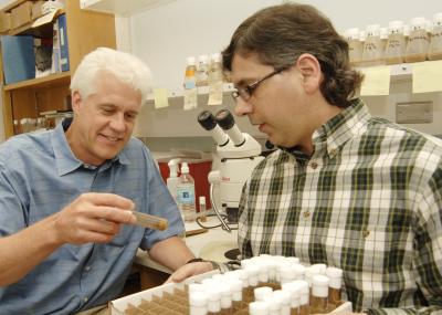 Dr. Rene Galindo (right),  Dr. Eric Olson