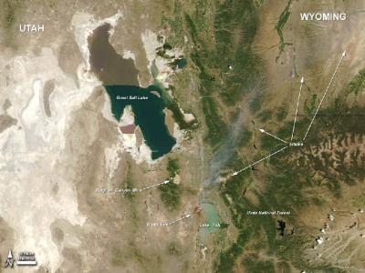 NASA Satellite View of Utah's Dump Fire
