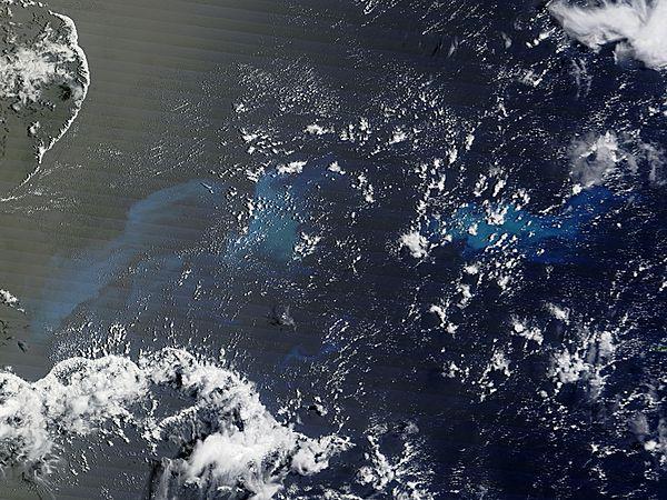 NASA Sees a Colorful Sea in Cyclone Pam's Wake
