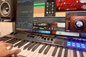 Music samples being composed