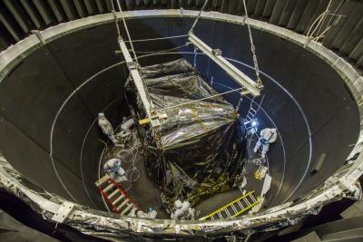 NASA's Webb Telescope ISIM Lowered into Thermal Vacuum Chamber