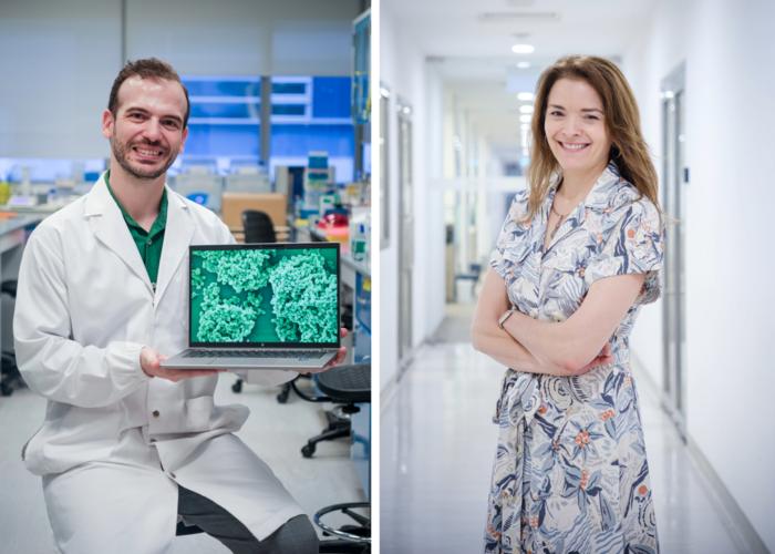 NTU Senior Research Fellow Dr Haris Antypas from SCELSE and Prof Kimberly Kline, Department of Microbiology and Molecular Medicine, Faculty of Medicine, University of Geneva,
