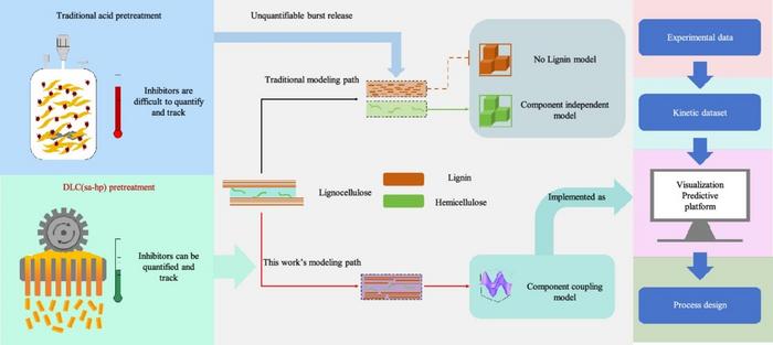 Multicomponent Kinetic Modeling of Lignocellulose Deconstruction via Coupling Lignin Dynamics with Biphasic Hemicellulose Hydrolysis