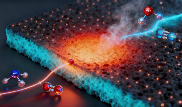 A single-atom platinum catalyst lights ammonia at 200 °C and keeps it burning steadily at 1,100 °C with low NOx, generating high-grade, carbon-free heat for steel, cement and chemicals.