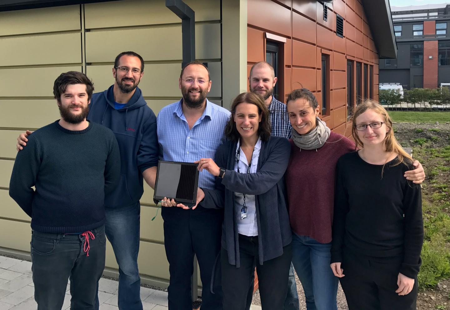 Swansea University SPECIFIC Team, with the Perovskite Solar Module