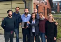 Swansea University SPECIFIC Team, with the Perovskite Solar Module