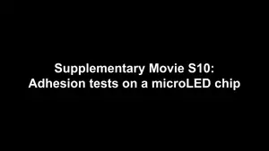 Adhesion tests on a microLED chip