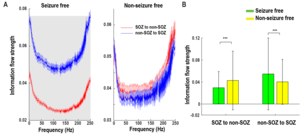 Charts of Information Flow Strength During Rest and Post-Seizure