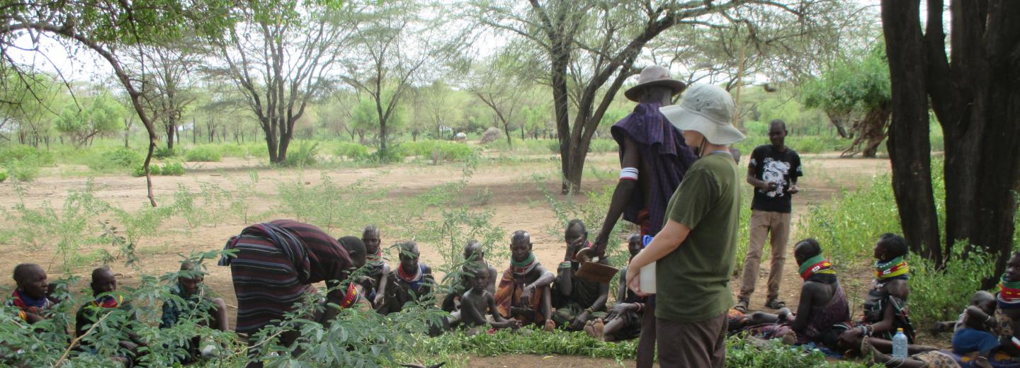 Carla Handley Meeting with Turkana Children and Adults