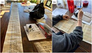 A model carbonized papyrus scroll opens a novel path to identifying readable scrolls of the Herculaneum Library