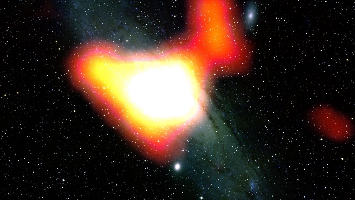 Image of M81 With Gamma-ray Excess Highlighted
