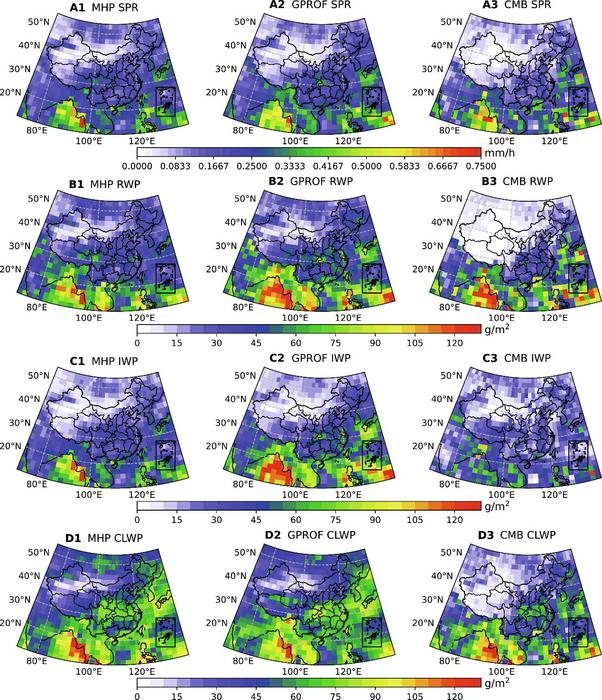 Precipitation and Hydrometeor Distributions over China and Surrounding Regions.