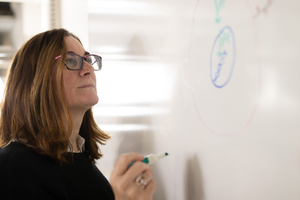 Koblinski at the whiteboard
