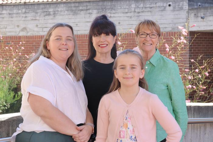 (Left to right): Simone Hewitt, Clinical Educator Kathy Viljoen, Harriet Hewitt and Curtin Stuttering Treatment Clinic Founder Associate Professor Janet Beilby.