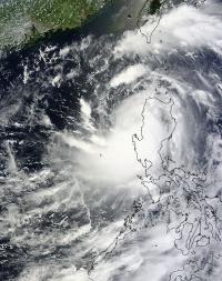 MODIS Sees Utor on Aug. 12