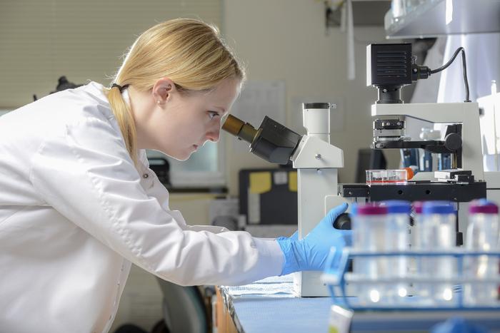 George Mason University PhD Student Conducting Lab Research