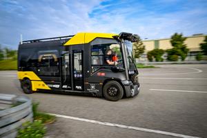 Driverless shuttles could boost local public transport, especially in rural areas. (Photo: Felix Kästle, ZF Friedrichshafen)