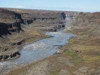 Downstream from Dettifoss Waterfall, Iceland