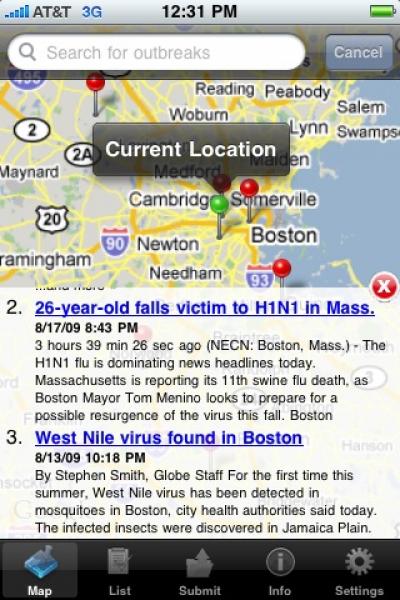 Outbreaks Near Me Locates Infectious Diseases