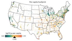 Mapping the carbon hoofprint of U.S. cities