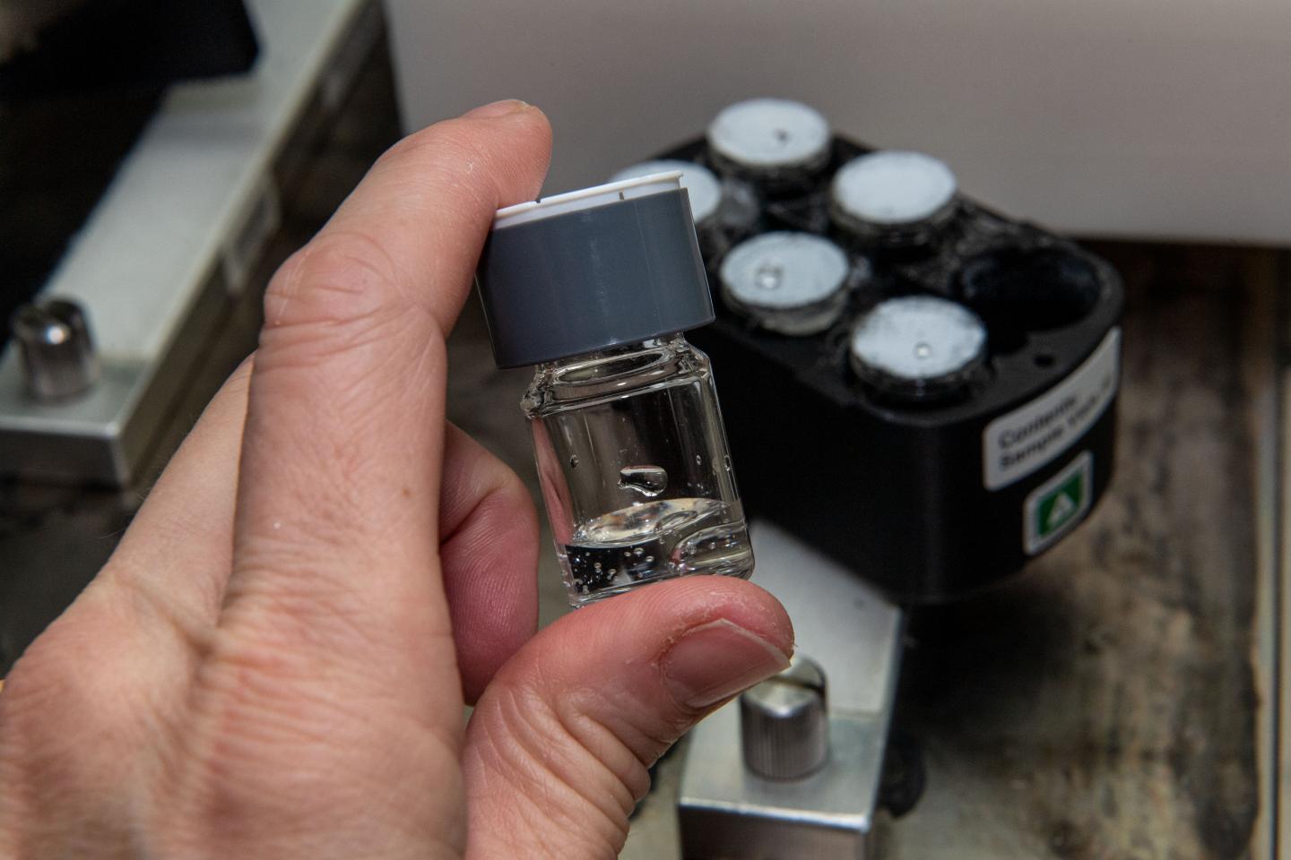 A vial from the Lyophilization-2 investigation