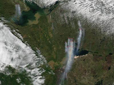 Fires in Northwest Territories, Alberta and Saskatchewan, Canada