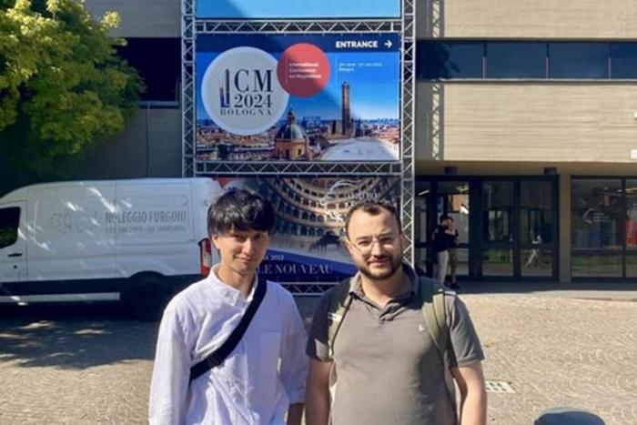With a colleague from University of Leeds