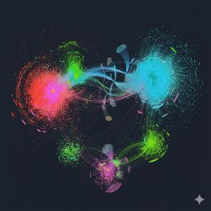 Cardio Knowledge Graph tweaked with AI to be heart shaped