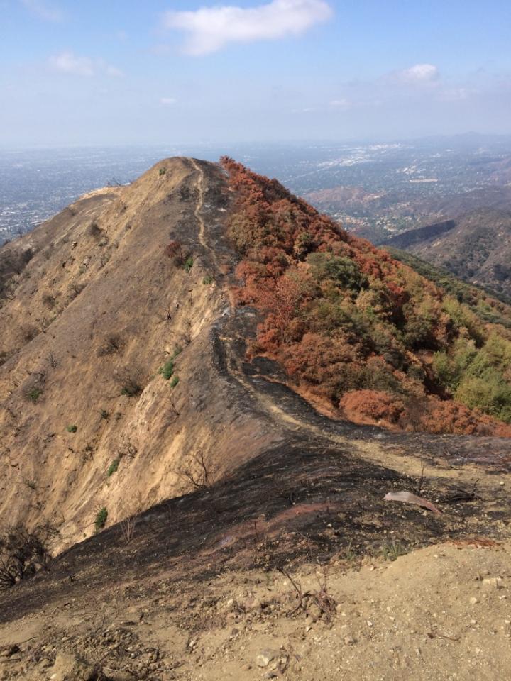 Pre- and post-fire slopes