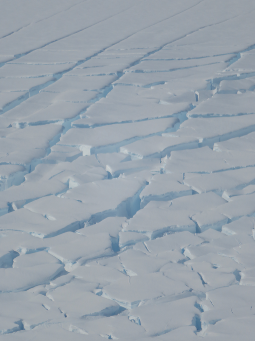 Antarctic crevasses from the air