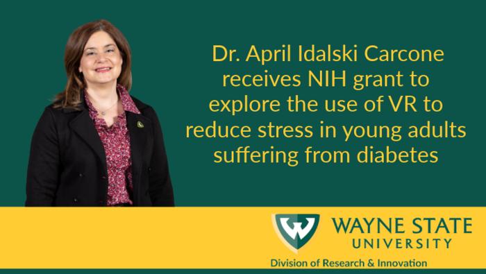 Dr. April Carcone, Wayne State University, is leading a new NIDDKD project that explores using VR to reduce stress in young adults suffering from diabetes