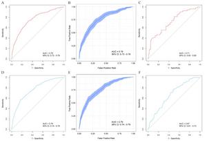 Discriminative performance of VR-specific mortality prediction models across training and validation cohorts