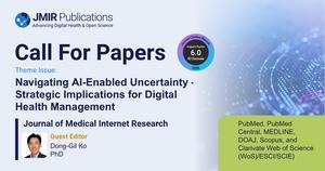 JMIR Publications’ Journal of Medical Internet Research invites submissions on Navigating AI-Enabled Uncertainty