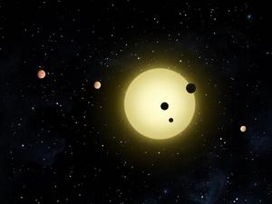 An example of a multi-planet close orbiting system - the Kepler-11 System