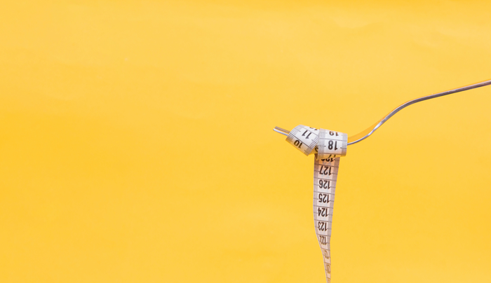 Tape measure and fork