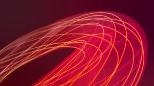 An artist’s interpretation of plasma particles flowing inside a doughnut-shaped fusion system known as a tokamak.