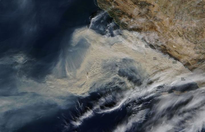 NASA's Terra Satellite Sees Incredible Clouds of Smoke from CA Fires