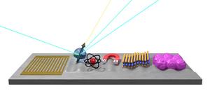 Electrode structure für generating nanoscale sound waves