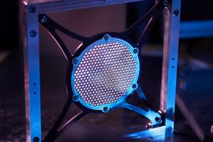 The honeycomb pattern helps the camera measure polarized light.