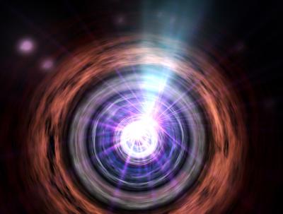 Matter Falling into a Supermassive Black Hole