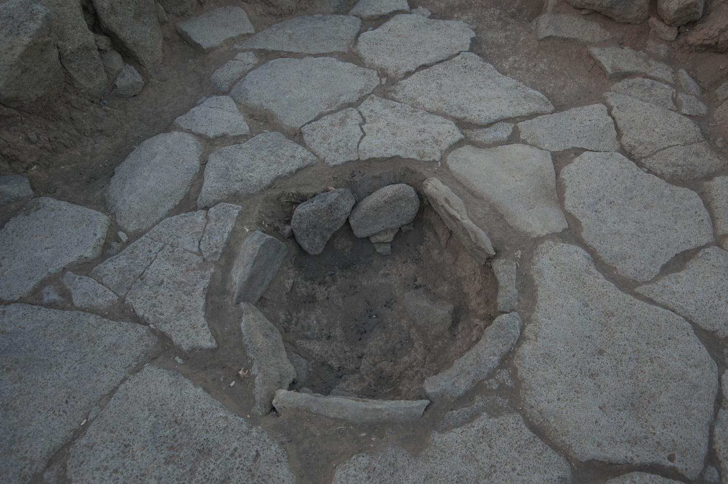 One of the Fireplaces Where the Bread-Like Products Were Discovered at Shubayqa 1