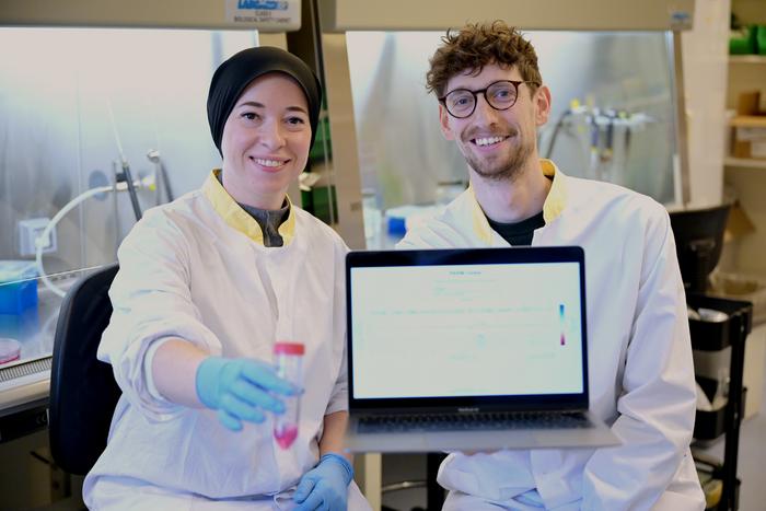 Hatice Yücel and Max Trauernicht from Bas van Steensel's research group at the Netherlands Cancer Institute, where the technology underlying the new AI model PARM was developed.