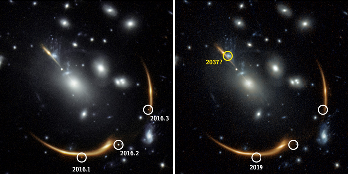 Galaxy and light from supernova
