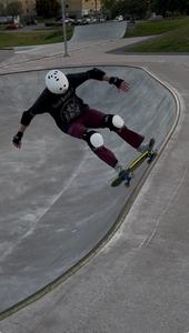 Gerhard Andersson skateboarding in the summer of 2025.