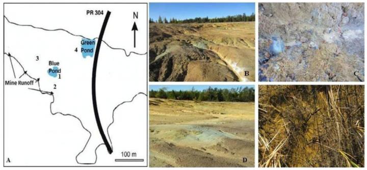 Map of Nopiming Provincial Park mine tailings