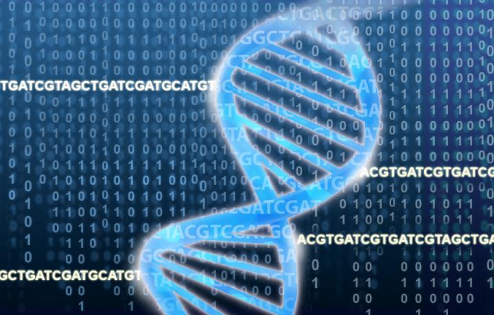 DNA Double Helix with Data