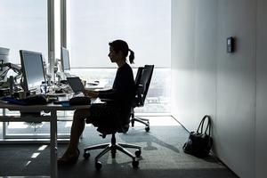 Office worker in the Hague, Netherlands.