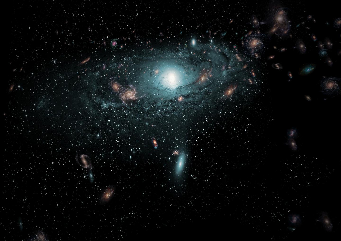 Computer Generated View of the Hidden Galaxies