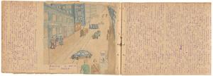 Part of Ivan Khripunov’s diary with drawing of a street