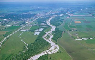 Aerial Photo of Colorado's South Platte River
